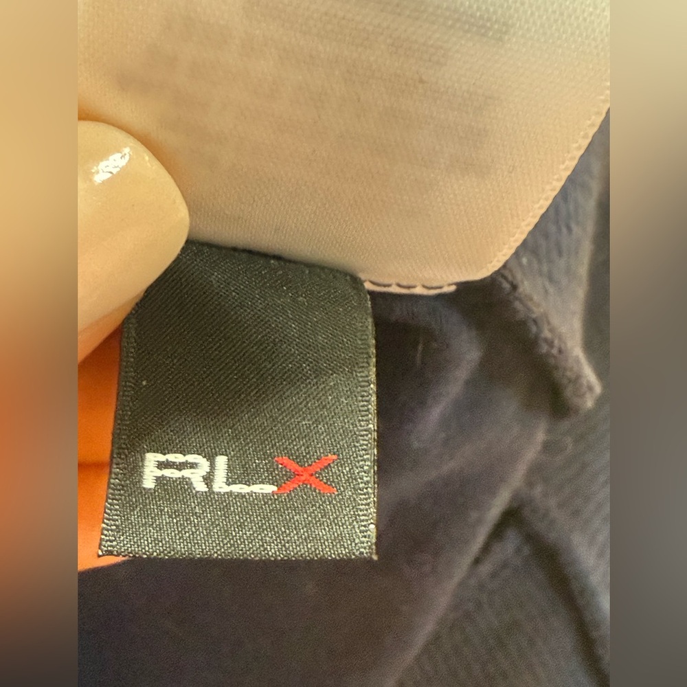 RLX RALPH LAUREN Womens Large Navy Blue V Neck Long Sleeve Golf Pullover Top - Picture 15 of 16